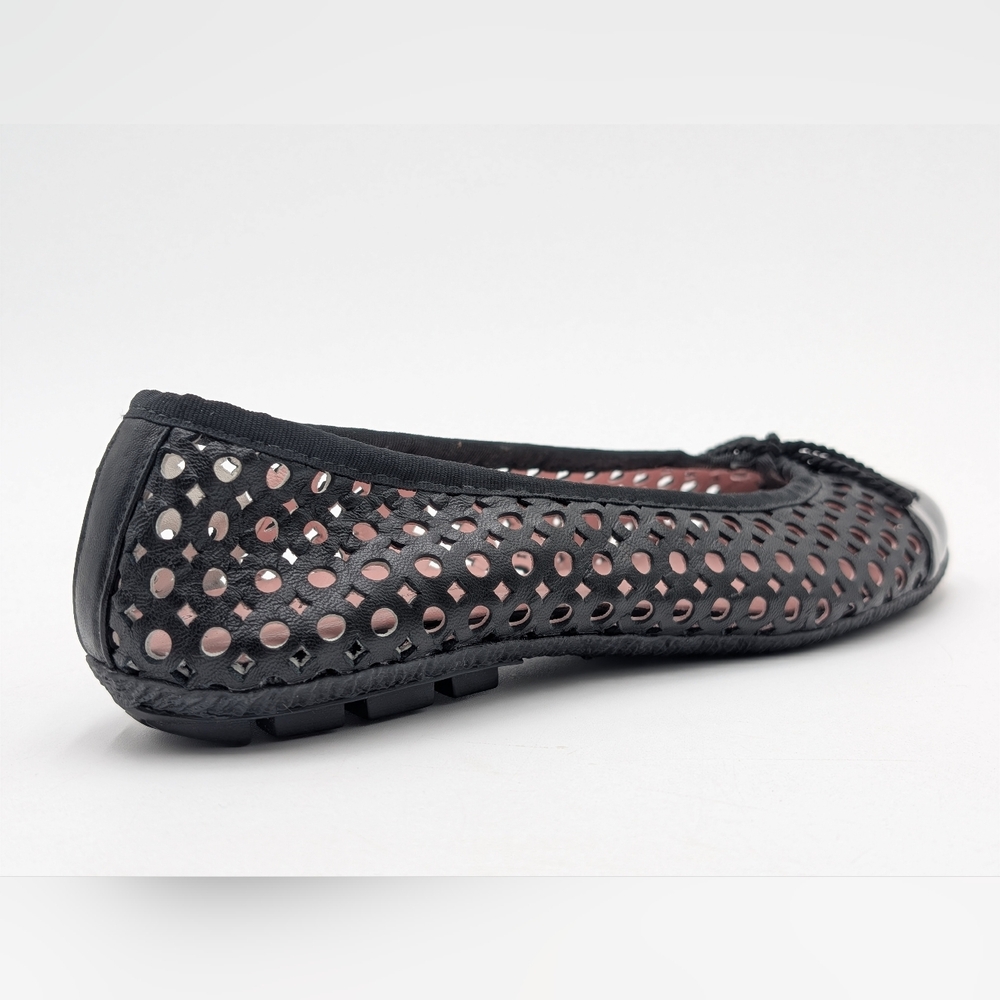 Paul Mayers Attitudes Ballet Flats Sz 8B Black Patent & Mesh Leather Women Shoes - Picture 9 of 17